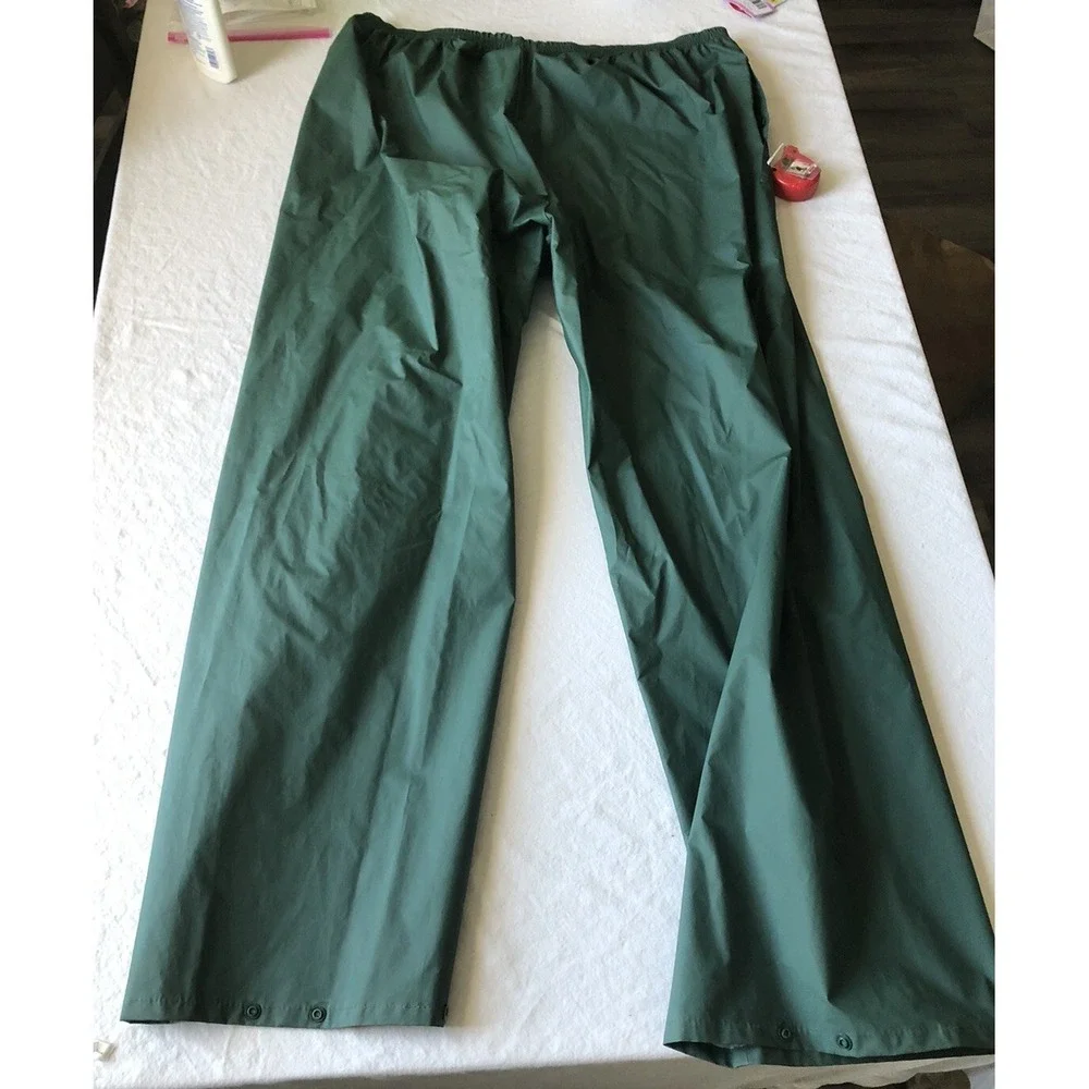 Bass Pro‎ Shop Size 3XL XXXL Green lined nylon rain outdoor pants